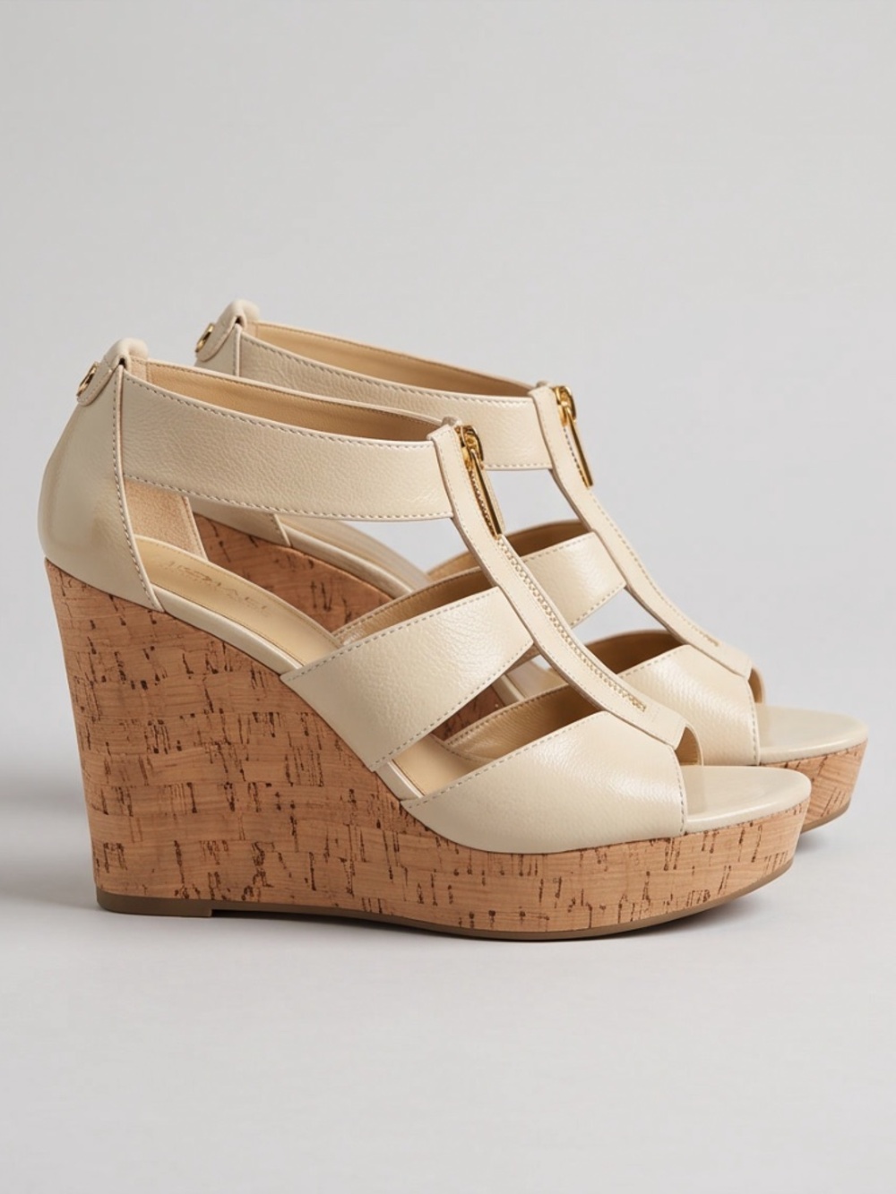 Michael Kors Beige Wedge Heels
